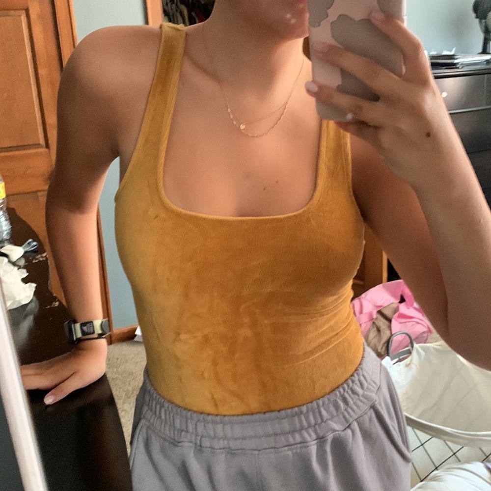 Shinestar Yellow Velvet BodySuit